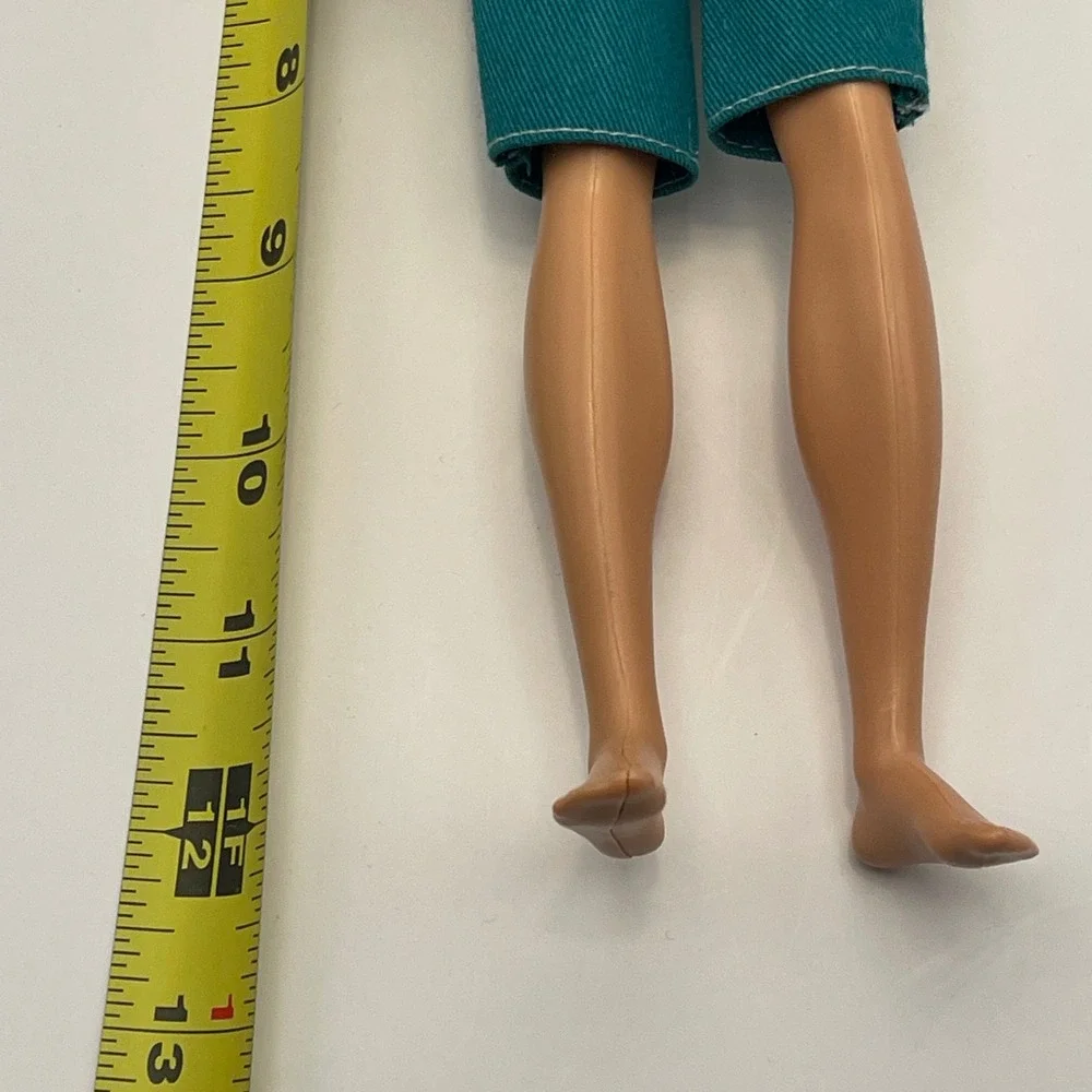 2013 Mattel Doll Fashionista Ryan Modern Style Geometric Print Shirt Teal Shorts